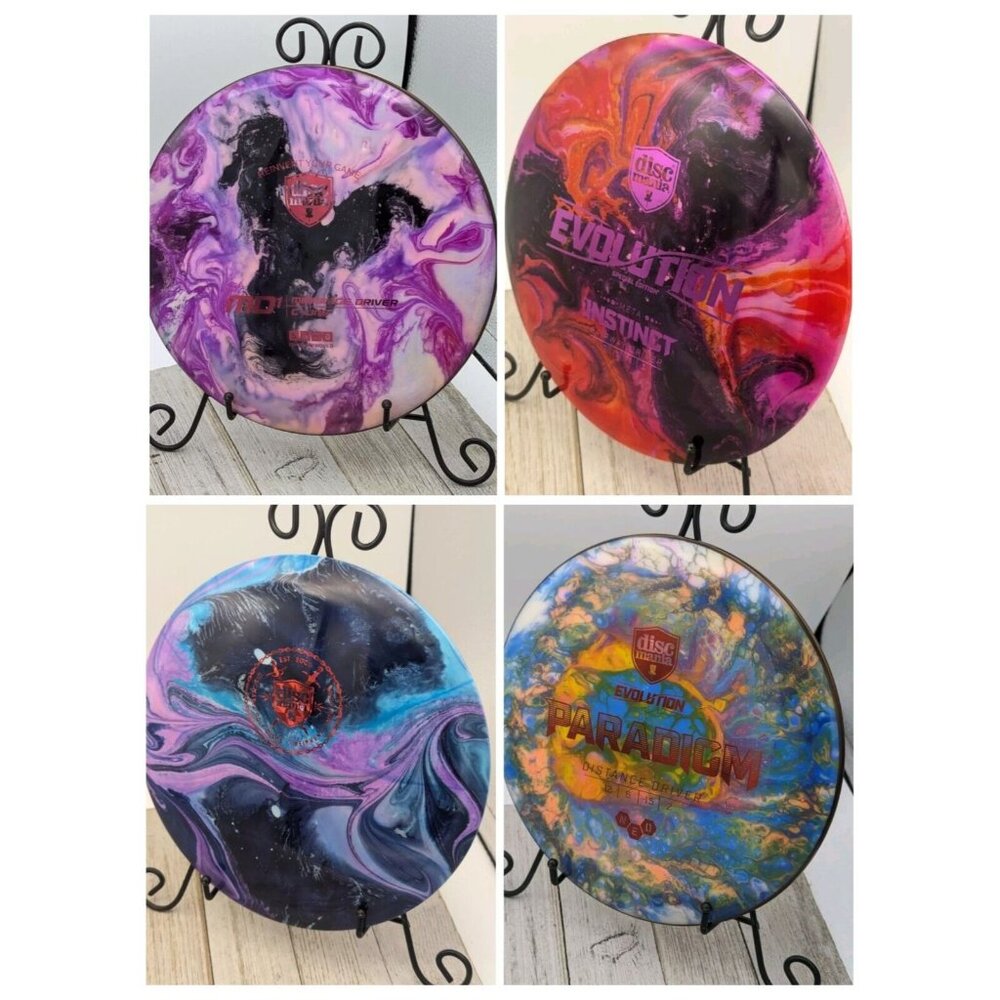 New Discmania Set (Pack) Of 4 Custom Dyed Disc Golf Mystery Discs